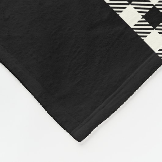 Moderner Rustikaler Buffalo Karo Karierte Familien Fleecedecke (Ecke)