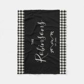 Moderner Rustikaler Buffalo Karo Karierte Familien Fleecedecke (Vorderseite)