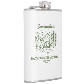 Moderner rustikaler Camping Junggeselinnen-Abschie Flachmann (Rechts)