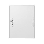 Moderner Rustikaler Chic Elegantes Skript Schwarze Notizblock (Rotiert)