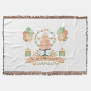 Moderner rustikaler Chic Geburtstag Decke