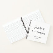 Moderner rustikaler Chic Minimalistische Hand Lett Notizblock (Innenseite)