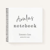 Moderner rustikaler Chic Minimalistische Hand Lett Notizblock (Vorderseite)