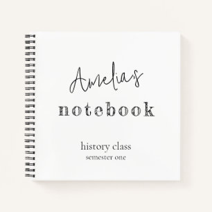 Moderner rustikaler Chic Minimalistische Hand Lett Notizblock