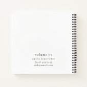 Moderner rustikaler Chic Minimalistische Hand Lett Notizblock (Rückseite)