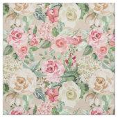 Moderner rustikaler Creme-Rosen-Rosa Watercolor Stoff (Muster)