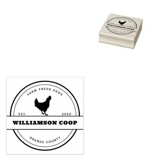 Moderner rustikaler Eierkarton Gummistempel (Stempel)