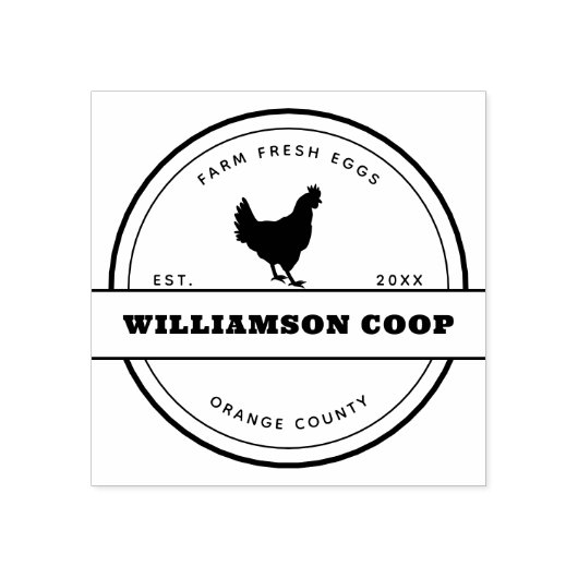 Moderner rustikaler Eierkarton Gummistempel (Prägung)