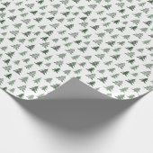 Moderner Rustikaler Grüner Weihnachtsbaum Geschenkpapier (Ecke)