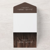 Moderner Rustikaler Holzfreizeitcode QR-Code All In One Einladung (Außenbereich)