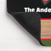 Moderner rustikaler Individuelle Name für Holzherz Mousepad (Ecke)