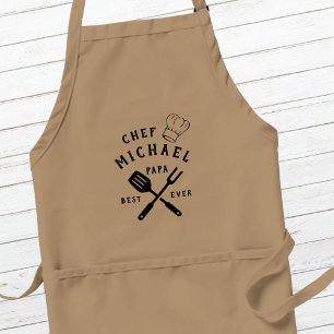 Moderner rustikaler Koch BEST PAPA JE Vatertag Schürze