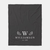 Moderner rustikaler Monogramm-Individuelle Name ne Fleecedecke (Vorderseite)