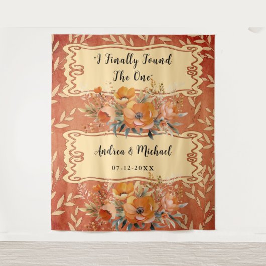 Moderner rustikaler, neutraler, erdverschmutzter H Wandteppich (Vorderseite)