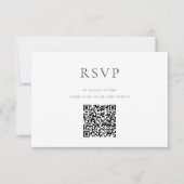 Moderner rustikaler QR-Code Hochzeit RSVP Karte (Vorderseite)