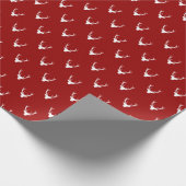 Moderner Rustikaler Rentier Antler Weihnachtsfeier Geschenkpapier (Ecke)