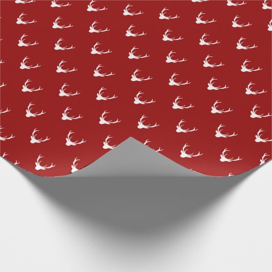 Moderner Rustikaler Rentier Antler Weihnachtsfeier Geschenkpapier (Ecke)