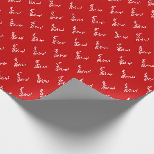 Moderner Rustikaler Rentier Antler Weihnachtsfeier Geschenkpapier (Ecke)