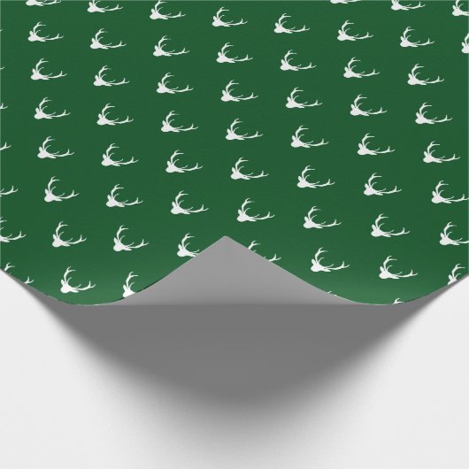 Moderner Rustikaler Rentier Antler Weihnachtsfeier Geschenkpapier (Ecke)