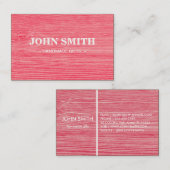 Moderner rustikaler, rosa Holzboden Visitenkarte (Vorne/Hinten)