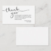 Moderner rustikaler Schriftart, Hochzeit Danke Begleitkarte (Vorne/Hinten)