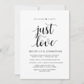 Moderner rustikaler, schwarzer, hochzeitlicher Emp Einladung (Vorderseite)