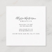 Moderner rustikaler verwitterter Türkis Barnwood Quadratische Visitenkarte (Rückseite)