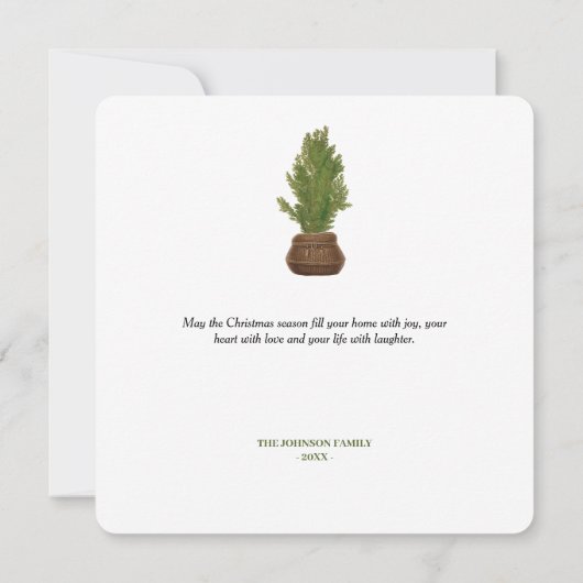 Moderner Rustikaler Weihnachtsbaum (Rückseite)