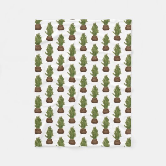 Moderner Rustikaler Weihnachtsbaum Fleecedecke (Vorderseite)