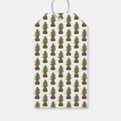 Moderner Rustikaler Weihnachtsbaum Geschenkanhänger (Rückseite)
