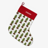 Moderner Rustikaler Weihnachtsbaum Großer Weihnachtsstrumpf (Vorderansicht (hängend))