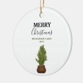 Moderner Rustikaler Weihnachtsbaum Keramik Ornament (Links)