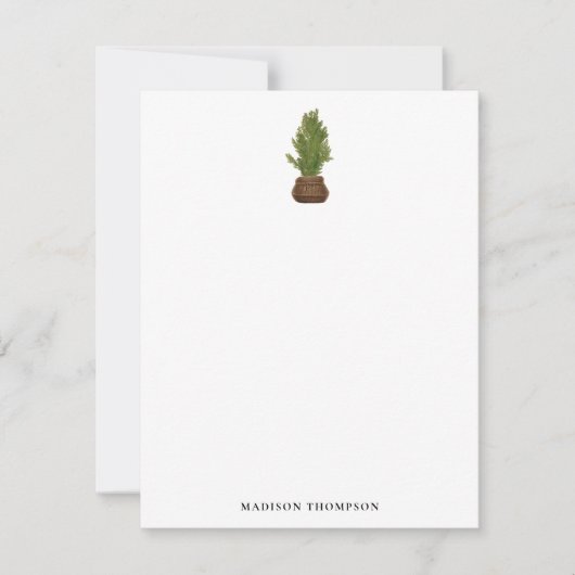 Moderner Rustikaler Weihnachtsbaum Mitteilungskarte (Vorderseite)