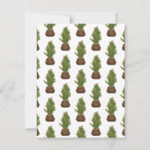 Moderner Rustikaler Weihnachtsbaum Mitteilungskarte (Rückseite)