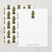 Moderner Rustikaler Weihnachtsbaum Mitteilungskarte (Vorne/Hinten)