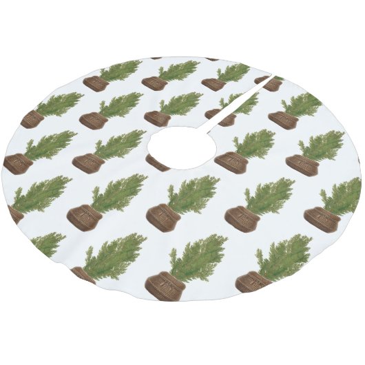 Moderner Rustikaler Weihnachtsbaum Polyester Weihnachtsbaumdecke (Schrägansicht)