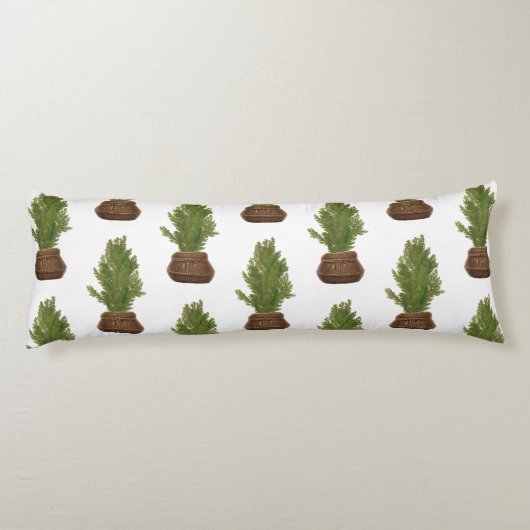 Moderner Rustikaler Weihnachtsbaum Seitenschläferkissen (Rückseite)