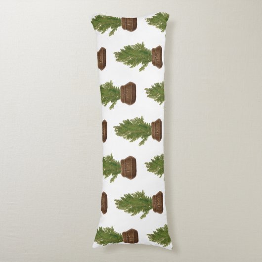 Moderner Rustikaler Weihnachtsbaum Seitenschläferkissen (Vorderseite Vertikal)