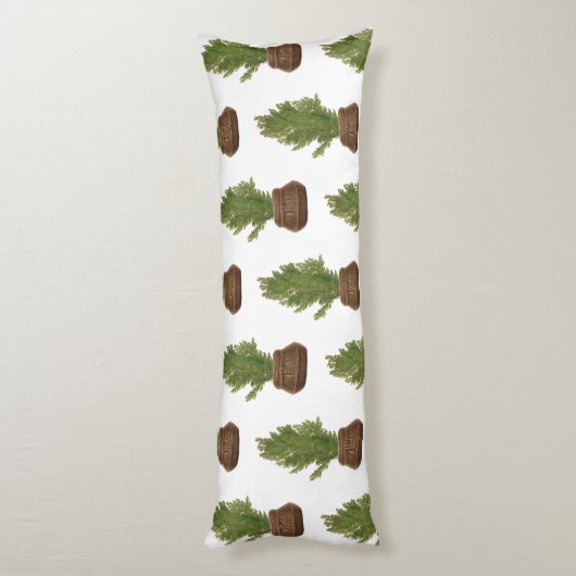 Moderner Rustikaler Weihnachtsbaum Seitenschläferkissen (Rückseite (Vertikal))