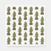 Moderner Rustikaler Weihnachtsbaum Serviette (Vorderseite)
