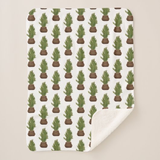 Moderner Rustikaler Weihnachtsbaum Sherpadecke (Vorderseite)