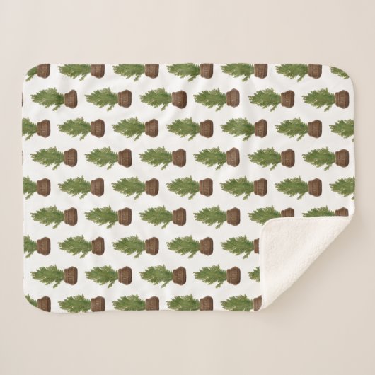 Moderner Rustikaler Weihnachtsbaum Sherpadecke (Vorderseite (Horizontal))