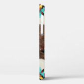 Moderner rustikaler Western Cowhide-Muster Name Case-Mate iPhone Hülle (Rückseite / Links)