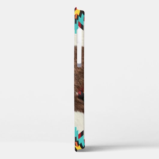 Moderner rustikaler Western Cowhide-Muster Name Case-Mate iPhone Hülle (Rückseite / Links)