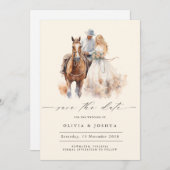 Moderner rustikaler Western Save the Date (Vorne/Hinten)