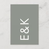 Moderner Sage Arch Moss Abstrakter Japandi Minimal Begleitkarte (Rückseite)