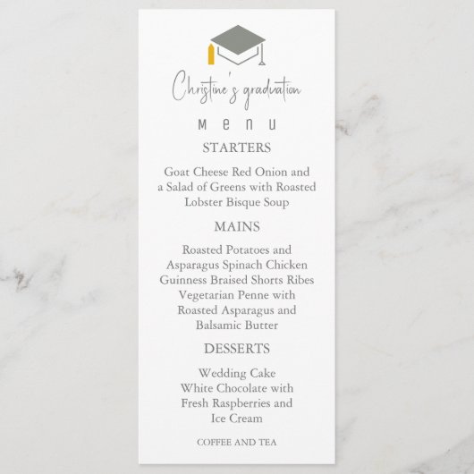 Moderner Sage Green Background Abschluss Menükarte (Vorderseite)