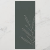 Moderner Sage Green Background Abschluss Menükarte (Rückseite)