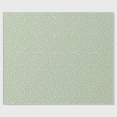 Moderner Sage Green Small Polka Dot Geschenkpapier (Flach)