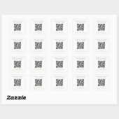 Moderner Salbeigrüner QR-Code Geschäftsfördernd Quadratischer Aufkleber (Blatt)